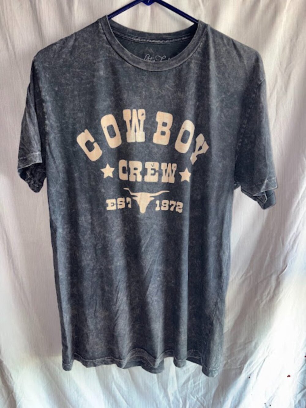 Lotus Fashion - Cowboy Crew - Distressed T-Shirt Size Medium